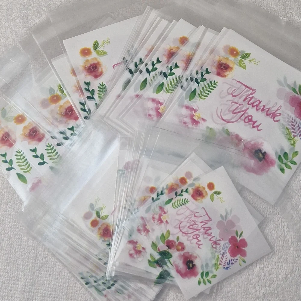 40ct. Resealable Thank You Bags. 20-3x4 /20-2x2 Hawaiian Print